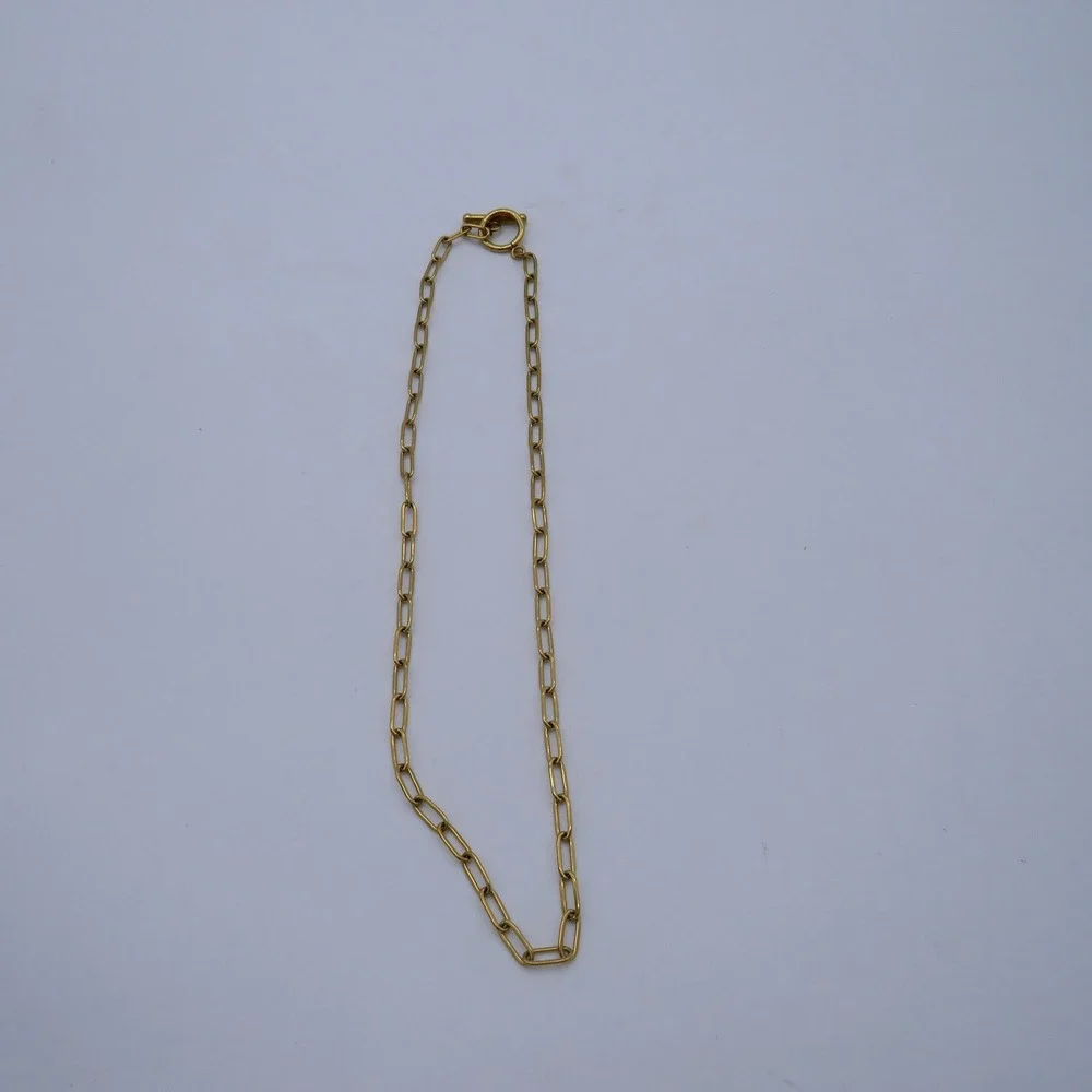 Gold Tone‎ Paperclip Link Chain 128